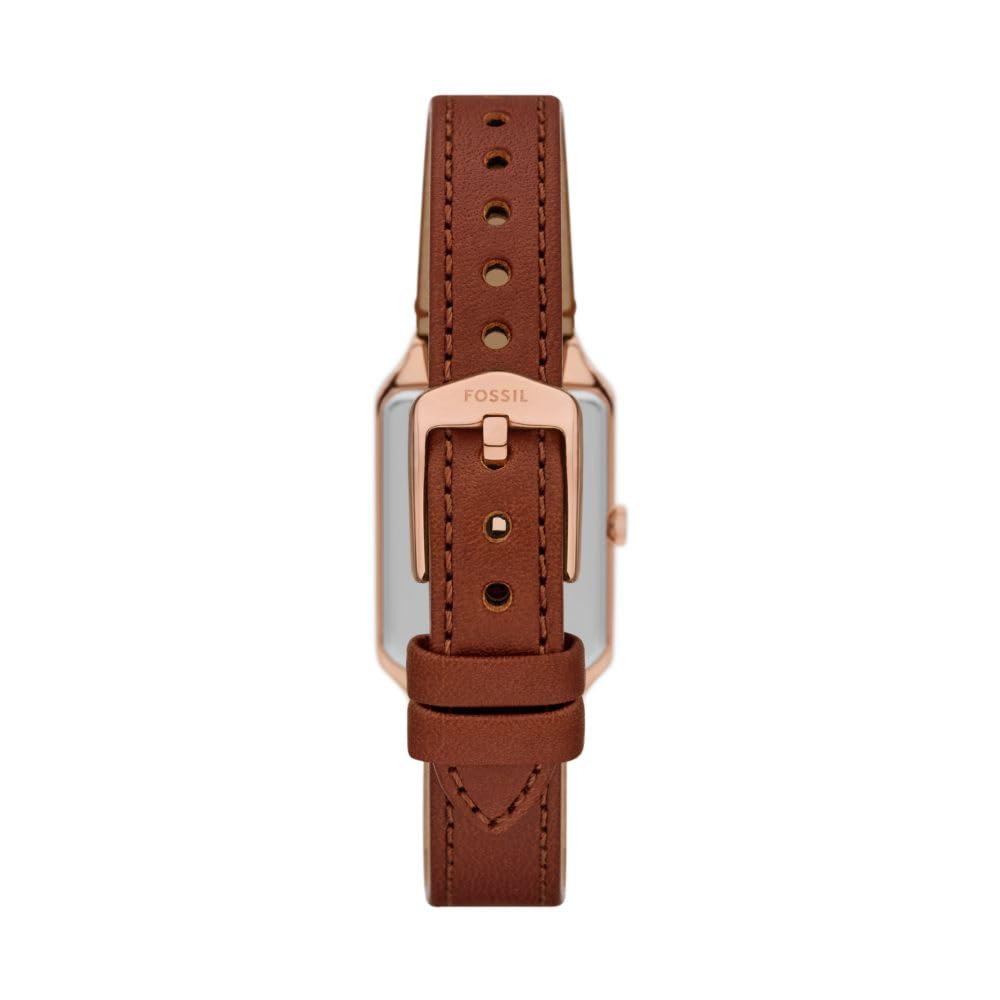 Fossil Women's Raquel Three-Hand Date Red Leather/Rose Gold Watch and Bracelet Set