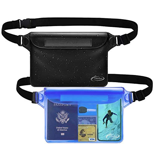 AiRunTech Waterproof Crossbody Belt Bag for Women Men,River Lake Canoe Essential Accessories Must Haves,Waterproof Pouch for Phone Passport Wallet Purse with Waist Strap