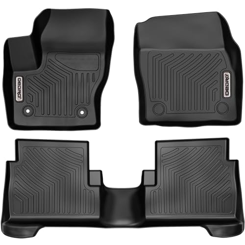 OEDRO Floor Mats Fit for 2013-2019 Ford Escape, 2013-2018 Ford C-Max, TPE All-Weather Floor Mats Includes 1st and 2nd Row Full Set Liners