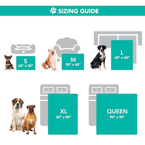 PetAmi Waterproof Pet Blanket Dog Bed Couch Cover for Furniture, Reversible Washable Soft Fleece