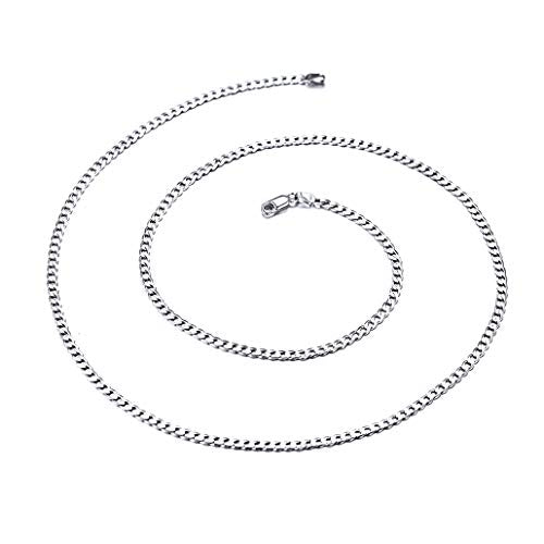 Silvora Sterling Silver Chain Necklace 18 In S925 Jewelry Fine Mens Neck Chains Style Charms for Father