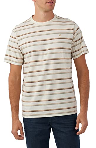 Hang Ten Men's Knits - Peyton Ss Tee in Cream | Peyton Ss Tee, Small