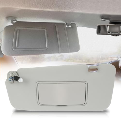 SCITOO Gray Left Driver Side Sun Visor Assembly fit for 2009 2010 2011 2012 2013 2014 for Nissan Murano with Sunroof