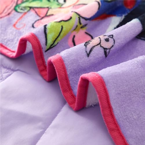 Disney Princess Toddler Quilted Nap Mat – Super Soft Plush Sleep Mat with Built-in Blanket & Pillow, 20" W x 46" L, Portable and Cozy for Daycare, Preschool, or Travel