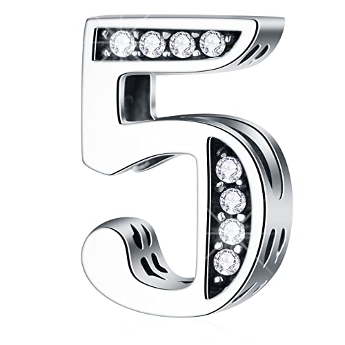 32 Birthday Charms fits Pandora Wedding Bracelet, 925 Sterling Silver 32nd Anniversary CZ Beads, Number 32 Years Old Gifts for Christmas/Valentines Day/Bridal