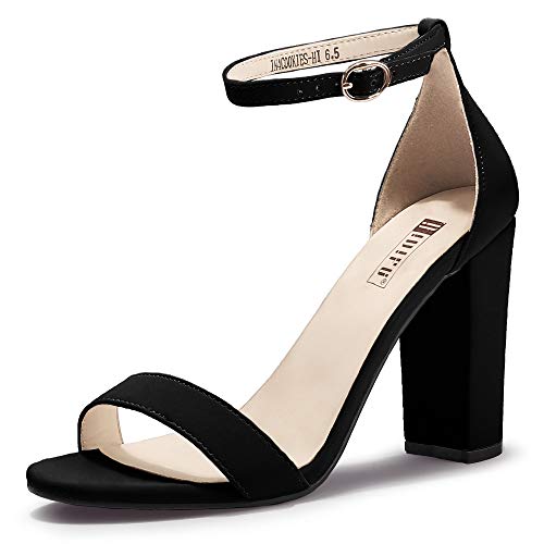 IDIFU Women's Snake Print Chunky High Block Pump Heel Sandals Open Toe Ankle Strap Wedding Bride Bridesmaid Prom Dress Shoes