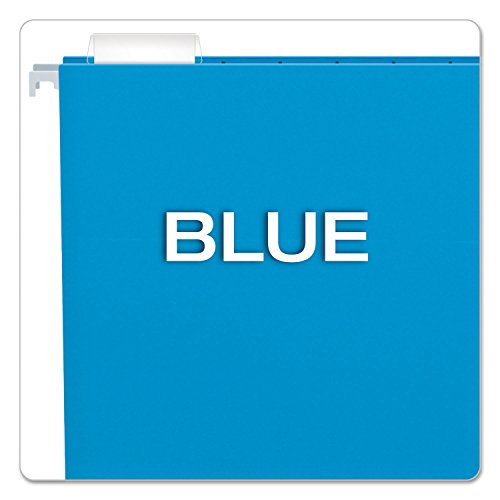 Pendaflex Recycled Hanging Folders, Letter Size, Blue, 1/5 Cut, 25/BX (81603)