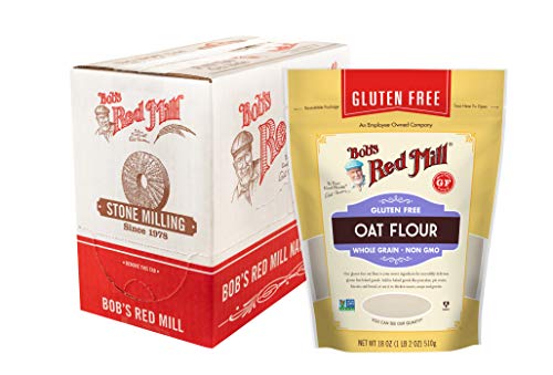 Bob's Red Mill Gluten Free Oat Flour, 18 oz (Pack of 1) - Gluten Free, Whole Grain, Vegan, Kosher