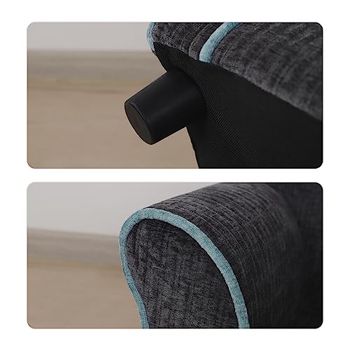 Pet Sofa/Dog Bed with Luxury Striped Fleece Pet Bed Animal Sleeping Bed， Small Dog and Cat Couch Bed (Dark Black)