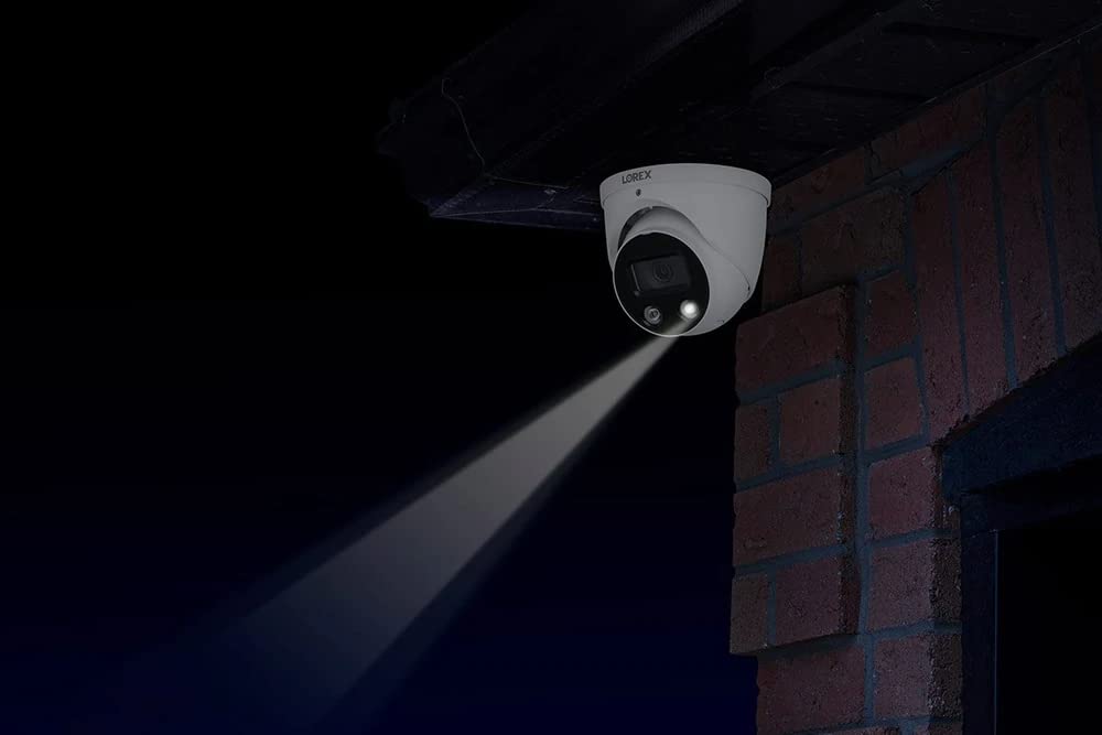 Lorex Fusion 4K Security Camera System with 2TB NVR - 8 Channel PoE Wired Home Security System with 4 IP Metal Dome Cameras - Color Night Vision, Long-Range IR, Listen-in Audio, Weatherproof