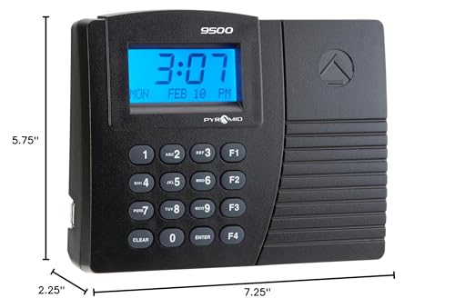 Pyramid Time Systems -TimeTrax Elite Automated Proximity Time and Attendance with Pyramid TTPROXEX Time Clock System with Software Download, Windows Compatible - No Touch Employee Punch in - Black