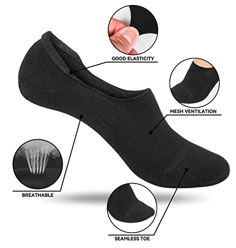 Hiltzo No Show Socks Non-Slip Low Cut Socks Breathable cotton Boat Liner Casual Socks for Women 3/6 Pairs 3BeigeL