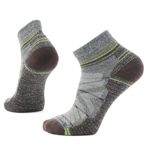 Smartwool Mens Hike Light Cushion Pattern Ankle Socks Ash-Charcoal Medium