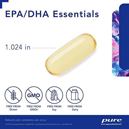 Pure Encapsulations EPA/DHA Essentials - Fish Oil Concentrate Supplement to Support Cardiovascular Health - Premium EPA & DHA Supplement with Omega 3-90 Softgel Capsules