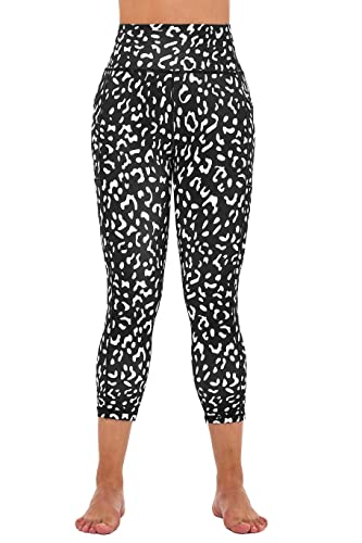 Sugar Pocket Womens Printing Pattern Yoga Pants Workout Capris Tights Leggings with Pockets XL(36)