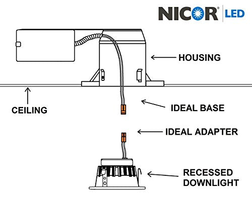 NICOR Lighting DLG2-10-120-2K-WH Adjustable Downlight, White