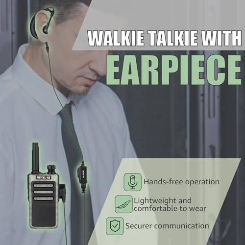 Retevis RB66 Fast Charging Walkie Talkies for Adults,Walkie Talkie with Earpiece,Fluorescent Design,USB-C Charging,Flashlight,2 Way Radio Long Range for Event Property Theme Park Museum(10 Pack)