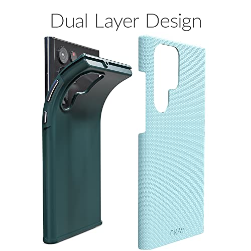 Crave Dual Guard for Samsung Galaxy S22 Ultra Case, Shockproof Protection Dual Layer Case for Samsung Galaxy S22 Ultra, S22 Ultra 5G - Aqua