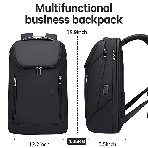 BANGE Business Smart Backpack Waterproof fit 15.6 Inch Laptop Backpack with USB Charging Port,Travel Durable Backpack