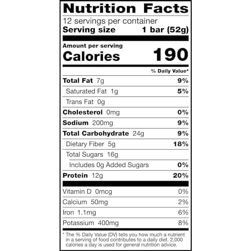 RXBAR Protein Bars, Protein Snack, Snack Bars, Vanilla Almond, 22oz Box (12 Bars)