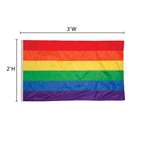 In the Breeze 3700 Rainbow Grommet Flag - 2 x 3 Feet