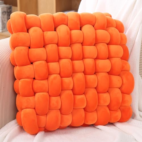 Awcvire Knot Throw Pillow Home Decoration Cushion, Home Office Sofa Room Decor Yard for Boys Girls, Multicolor Selection Square Decorative Plush Cushion (L-15, Persian Gray)
