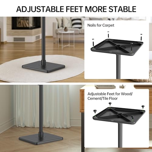 USX MOUNT Universal Speaker Stands, Height Adjustable Extend 30.0" to 39.1" for Satellite Speakers & Small Bookshelf Speakers up to 11 lbs Per Stand, 1 Pair Floor Stands for Sony Bose Polk JBL Yamaha