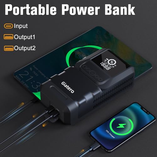 Q13 4000A Portable Car Jump Starter with Air Compressor 150PSI, Jump Start Battery Pack(10.0L Gas/8.0L Diesel), 12V Jump Box with 3 Modes Flashlight & Jumper Cable, Large LCD Display Power Bank