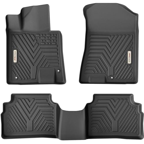 YITAMOTOR Floor Mats Fit for 2020-2023 Hyundai Sonata / 2021-2024 Kia K5 (Only FWD Models), Black 1st & 2nd Floor Mats Set