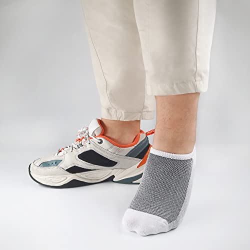 SIXDAYSOX 8 Pairs No Show Mens Socks Invisible Ondo Low Cut Socks Thin Non-Slip Cotton Socks Casual Loafer Socks Size 5-8
