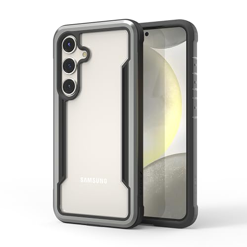 RAPTIC Shield Case Compatible with Samsung Galaxy S24 –Shockproof Military Grade Protection, Durable Anodized Aluminum Frame, 10ft Drop Tested, Black