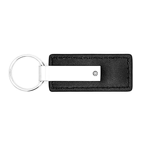 Au-Tomotive Gold, INC. Honda Logo Black Leather Key Chain Keychain Keyring, Official Licensed