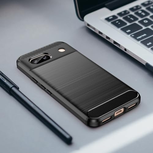 for Google Pixel 8A Case: Google 8A Case Anti-Slip Protector Shock-Absorption Flexible TPU Rubber Protective for Google Pixel 8A Phone Case Cover(Black)