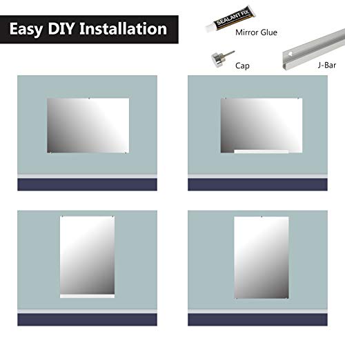 Hans Wall-Mounted Activity Mirror for Gymnastics,Fitness(48"X32") (1)