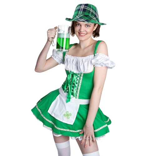UTTPLL St. Patricks-Green-Plaid-Accessory-Cosplay Leprechaun Hat Fedora Unisex Men Women Kids Irish Hats Cap Cowboy Headwear Costumes Funny Party Supplies