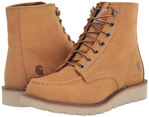Carhartt Women's 6" Moc Soft Toe Wedge Boot Ankle, Wheat, 11