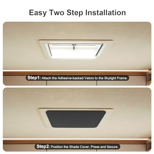 RV Roof Sunroof Shade Cover 16 x 16 Inch Sun Blackout Fabric Roof Ventilation Skylight Fan Vent Cover Window Sun Shade for Camper Travel Trailer Accessories