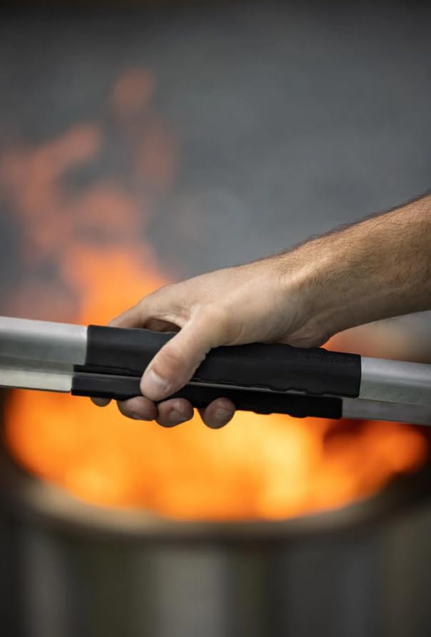 Breeo Tongs, 24" - Stainless Steel Ton Grilling Accessories - Weather-Resistant Grilling Tongs for Cooking with Silicone Grips - Grill & Griddle Accessories for Live-Fire Cooking & Backyard BBQ