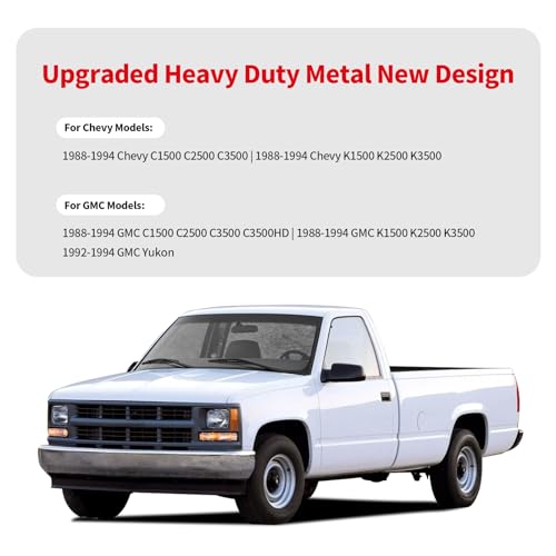 Front Exterior Door Handle for Chevy C1500 C2500 C3500 HD K1500 K2500 K3500 GMC Pickup Yukon 1988-2000 Driver Side for Chevrolet GMC Truck Metal Door Handles Replace 15742229 15742230 - Left x 1