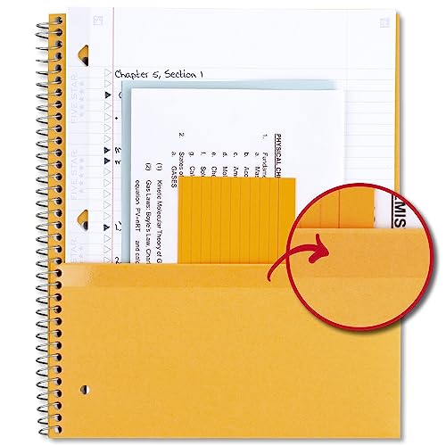 Five Star Spiral Notebook + Study App, 5 Subject, College Ruled Paper, Fights Ink Bleed, Water Resistant Cover, 8-1/2" x 11", 200 Sheets, Blue (73635)