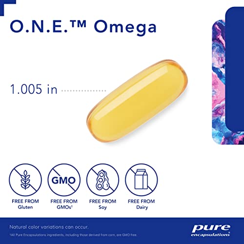 Pure Encapsulations O.N.E. Omega - Fish Oil Supplement for Heart Health, Joints, Skin, Eyes, and Cognition* - Fish Oil Concentrate with EPA and DHA - 60 Softgel Capsules