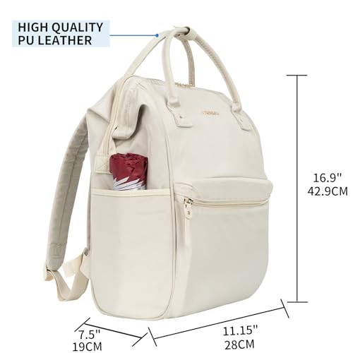 KROSER Laptop Backpack 17" Stylish Backpack Water Repellent College Casual Daypack with USB Port Travel Business Work Bag for Men/Women-Black