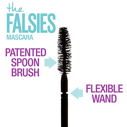 Maybelline Volum' Express Falsies Volumizing, Washable Mascara, Blackest Black, 2 Count