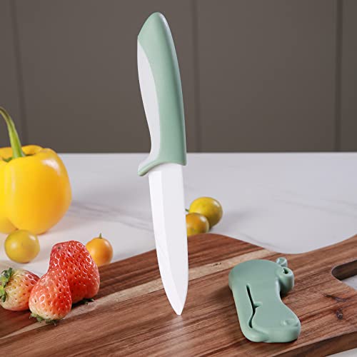 YUSOTAN Ceramic Chef Knife-8" Ceramic Knife with Sharp Ceramic Blade,with Cover and Box-Versatile Kitchen Chef's Tool for Cutting, Slicing, Dicing, Chopping-Ideal for Vegetables and Fruits (Black)