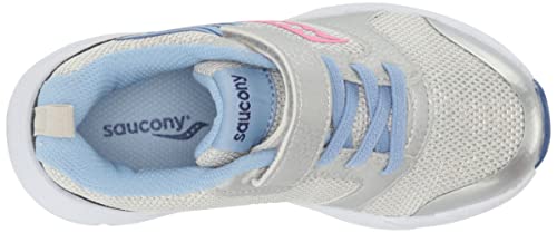 Saucony Wind FST Alertnative Closure Sneaker, Navy/Orange, 3 US Unisex Little Kid