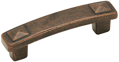 Amerock | Cabinet Pull | Rustic Bronze | 3 inch (76 mm) Center to Center | Forgings | 1 Pack | Drawer Pull | Drawer Handle | Cabinet Hardware