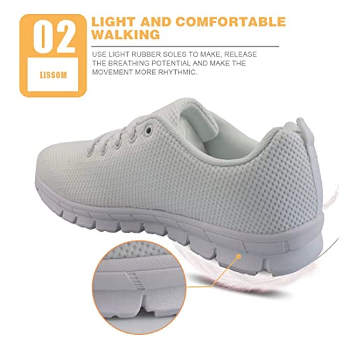 GIFTPUZZ Mushroom Men Athletic Mesh Breathable Casual Sneakers Lace Up Running Comfort Sports Tennis Shoes Platform Shoes Gym Lace Up Walking