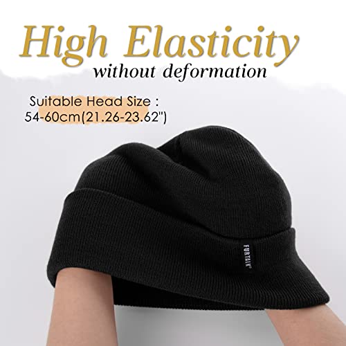 FURTALK Beanie Hat for Men Women Winter Hats for Women Men Soft Warm Unisex Cuffed Beanie Knitted Skull Cap