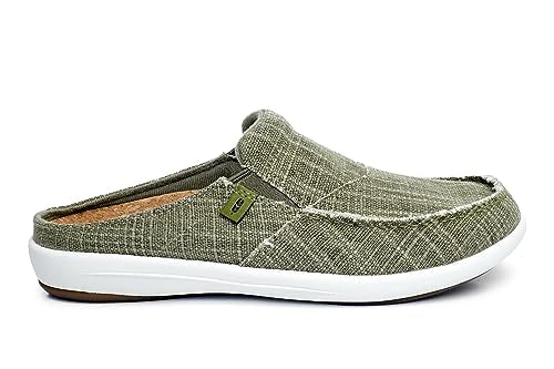 REVITALIGN Women's Siesta Canvas Mule, Olive, 8 Wide