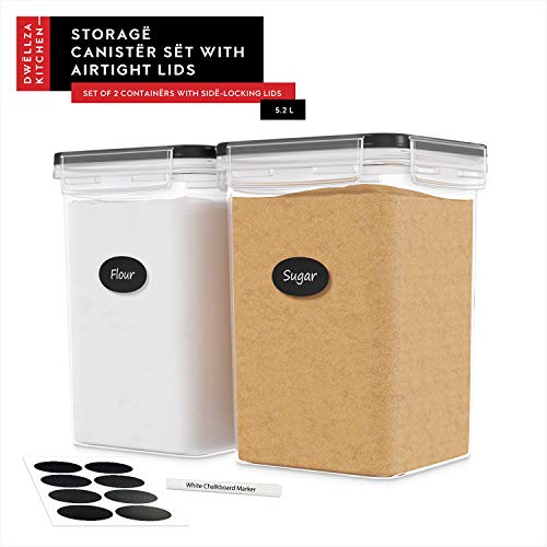 Airtight Food Storage Containers Set of 4 - Pasta storage Containers for Pantry Organization and Storage, BPA Free Spaghetti Container, Air Tight House Kitchen Storage Containers With Lids